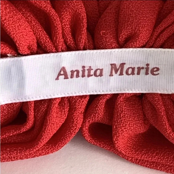 Vintage Made in France Bow Ribbon Hair Clip Barrette Retro Large Ruffles Red - Picture 8 of 10